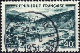 FRANCE - 1951 TàD "NANCY-GARE / MEURTHE ET MOSELLE" (Type A7) Sur Yv.842A 40fr Vallée De La Meuse - Gebraucht