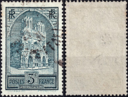 FRANCE - 1931 Perforation "c" (Crédit Lyonnais) Sur Yv.259 3fr Reims Type 1 - Oblitéré TB - Used Stamps