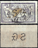 FRANCE - 1900 Perforation "SG" (Société Générale) Sur Yv.122 2fr Violet & Jaune Merson - Oblitéré TB - Used Stamps