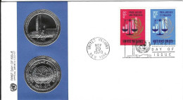 Envellope NATIONS UNIS 1e Jour N° 206 - 207 Y & T - Storia Postale