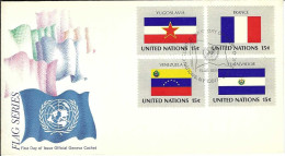Envellope NATIONS UNIS 1e Jour N° 324 A 327 Y & T - Cartas & Documentos
