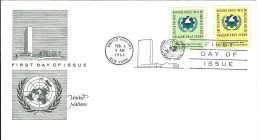 Envellope NATIONS UNIS 1e Jour N° 110 - 111 Y & T - Storia Postale