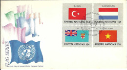 Envellope NATIONS UNIS 1e Jour N° 316 A 319 Y & T - Covers & Documents