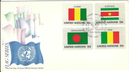 Envellope NATIONS UNIS 1e Jour N° 320 A 323 Y & T - Briefe U. Dokumente
