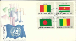 Envellope NATIONS UNIS 1e Jour N° 320 A 323 Y & T - Brieven En Documenten