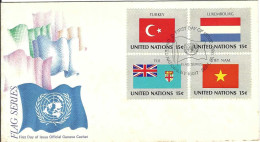 Envellope NATIONS UNIS 1e Jour N° 316 A 319 Y & T - Cartas & Documentos