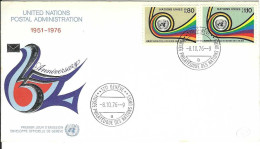 Envellope NATIONS UNIS 1e Jour N° 60 - 61 Y & T - Cartas & Documentos