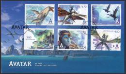 NEW ZEALAND 2023 Avatar: The Way Of Water, Set Of 6 FDC - Fantasie Vignetten