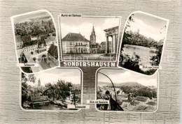 73845737 Sondershausen Thueringen Teilansicht Markt Rathaus Schlossblick Teilans - Sondershausen