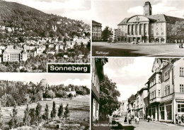 73845735 Sonneberg  Thueringen Panorama Rathaus Sternwarte Karl Marx Strasse  - Sonneberg