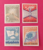 1964 Albania - Serie MNH - Verano 1964: Tokio