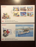 JERSEY FDC COVER 2013 YEAR RED CROSS DUNANT HEALTH MEDICINE STAMPS - Jersey