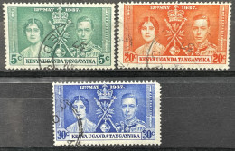 K.U.T.  - (0)  - 1937 CORONATION ISSUE - # 128/130 - Kenya, Oeganda & Tanganyika