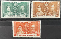 TRINIDAD  - MH*  - 1937 CORONATION ISSUE - # 135/137 - Trinidad & Tobago (...-1961)