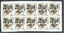 DENMARK Dänemark 1993 Michel 1069 Kunst Gemälde Fr. Clausen As 10-block O - Used Stamps