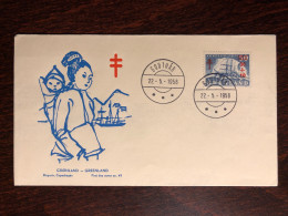 GREENLAND FDC COVER 1958 YEAR TUBERCULOSIS TBC  HEALTH MEDICINE STAMPS - Brieven En Documenten