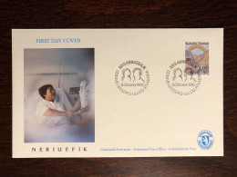 GREENLAND FDC COVER 1992 YEAR ONCOLOGY CANCER HEALTH MEDICINE STAMPS - Briefe U. Dokumente