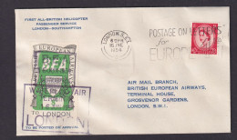 Helikopter Flugpost Brief Air Mail British Airways Mit Selt. Vignette London - Storia Postale