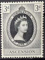 ASCENSION  - MH*  - 1953 CORONATION ISSUE - # 56 - Ascension