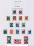 1947-48 TRIESTE A - Democratica 17 Valori , N° 1/17 La Serie Completa , MNH** - Autres & Non Classés