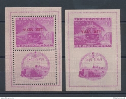 1950 TRIESTE B, BF N° 1/2 , Centenario Delle Ferrovie Jugoslave , MNH** - Altri & Non Classificati