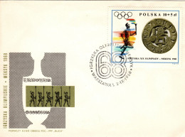 Poland 1968 Mexico Olympics Games Minisheet, First Day Cover - FDC