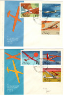 Poland 1968 11th Glider Championship ,set 2 First Day Covers - FDC