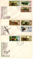 Poland 1968 Hunt Paintings ,set 3 First Day Covers - FDC