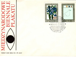 Poland 1968 Poster Biennial Exhibition First Day Cover - FDC