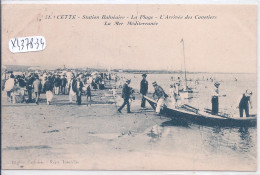 CETTE- L ARRIVEE DES CANOTIERS- LA MER MEDITERRANEE - Sete (Cette)