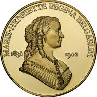 Belgique, Médaille, Marie-Henriette, Reine De Belgique, N.d., Or, Flan Bruni - Other & Unclassified