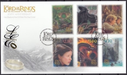 NEW ZEALAND 2021 Lord Of The Rings: Fellowship 20th, Limited Edition FDC - Etichette Di Fantasia