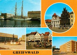 73026393 Greifswald Segelschulschiff Wilhelm Pieck HO Hotel Boddenhus Plastik Sp - Greifswald