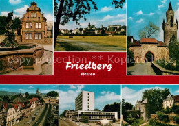 73022632 Friedberg Hessen Schloss Brunnen Panorama Adolphsturm Marktplatz Sparka - Friedberg