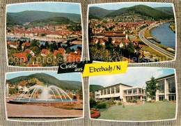 73021749 Eberbach Neckar Panorama Stadtblick Springbrunnen Kurhaus Eberbach Neck - Eberbach