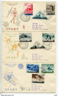 Venetia Club - Sport 1953 Su Tre Buste Viaggiate Racc. Per Il Canada - Unused Stamps
