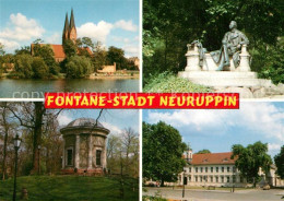 73020584 Neuruppin Kirche Neuruppiner See Fontane Denkmal Tempelgarten Altes Gym - Neuruppin