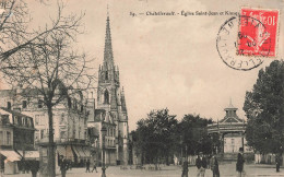 FRANCE - Châtellerault - Vue Générale Sur L'église Saint Jean Et Kiosque - Animé - Carte Postale Ancienne - Chatellerault