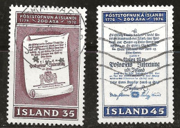 Islande 1976 N° Y&T : 469 Et 470 Obl. - Used Stamps