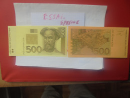 +++EPREUVE Ou ESSAI+++CROATIE 500 KUNA 1993+++(B.33) - Kroatië