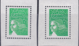 19067 Variété : N° 3535A Marianne De Luquet Timbre Du Bloc 2 Nuances Différentes ** - Unused Stamps