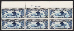 1927. USA. 10 CENTS 10 U.S. AIR MAIL, Transatlantic Flight With Charles A. Lindbergh In 6block With Plate ... - JF542819 - Unused Stamps