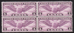 1931. USA. 5 CENTS 5 U.S. AIR MAIL, 4block With 3 Stamps Never Hinged And One Stamp Thin.   - JF542822 - Neufs