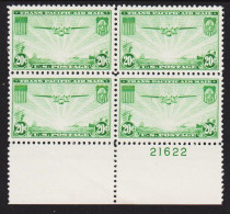 1937. USA. 20 C. U.S. TRANS PACIFIC AIR MAIL,  Manila To Hongkong, 4block With 2 Stamps Never Hinged And 2... - JF542825 - Ongebruikt