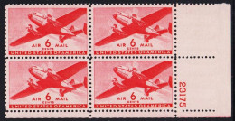 1941. USA.  6 CENTS AIR MAIL In Fine Never Hinged 4block. Plate Number 23175.  - JF542832 - Unused Stamps