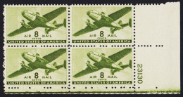 1941. USA.  8 CENTS AIR MAIL In Fine Never Hinged 4block. Plate Number 23130.  - JF542833 - Unused Stamps