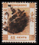1880. HONG KONG. Victoria 48 CENTS. Tear. (Michel 34) - JF542862 - Oblitérés