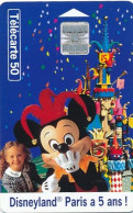 Télécarte France ( 04/97) -Disneyland A 5ans  (motif, état, Unités, Etc Voir Scan) + Port - Non Classés