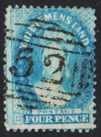 1864-1871. Tasmania. VAN DIEMENS LAND Victoria. FOUR PENCE Perforated 13 And With A Beautiful Shade And Ca... - JF542884 - Gebraucht