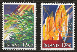Islande 1987 N° Y&T : 631 Et 632 Obl. - Gebruikt